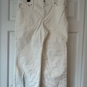 J.Crew Cream Wide-Leg Crop Pants